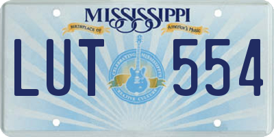 MS license plate LUT554