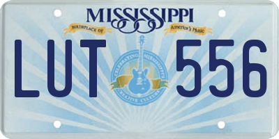 MS license plate LUT556