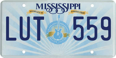 MS license plate LUT559