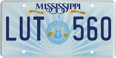 MS license plate LUT560