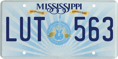 MS license plate LUT563
