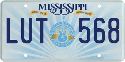 MS license plate LUT568