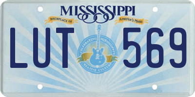MS license plate LUT569