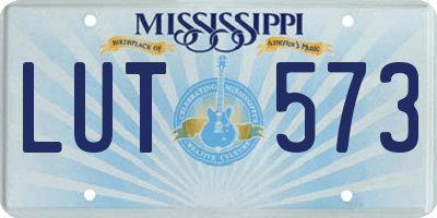 MS license plate LUT573