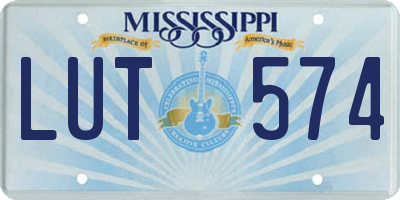 MS license plate LUT574