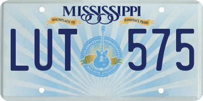 MS license plate LUT575