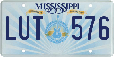 MS license plate LUT576