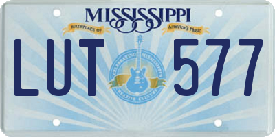 MS license plate LUT577