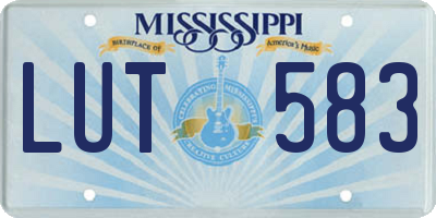 MS license plate LUT583