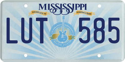 MS license plate LUT585