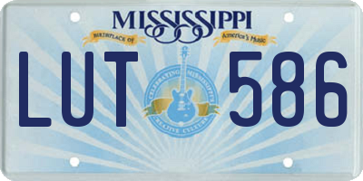 MS license plate LUT586