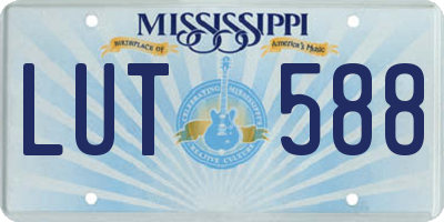 MS license plate LUT588
