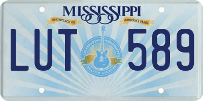 MS license plate LUT589