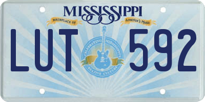 MS license plate LUT592