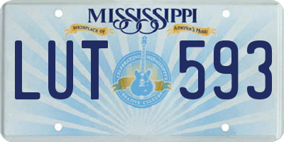 MS license plate LUT593