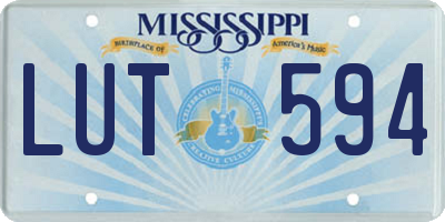 MS license plate LUT594