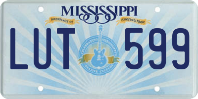 MS license plate LUT599
