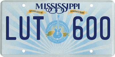 MS license plate LUT600
