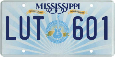 MS license plate LUT601