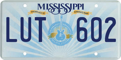 MS license plate LUT602