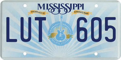 MS license plate LUT605