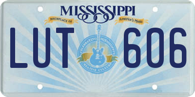 MS license plate LUT606