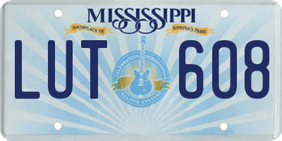 MS license plate LUT608