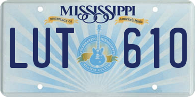 MS license plate LUT610