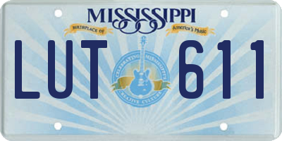 MS license plate LUT611
