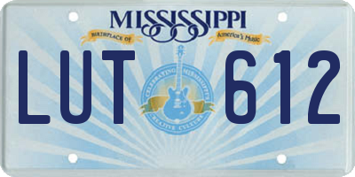 MS license plate LUT612