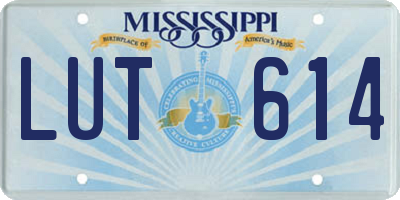MS license plate LUT614