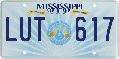 MS license plate LUT617