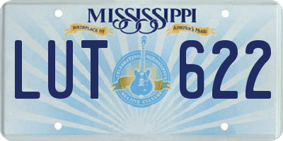 MS license plate LUT622