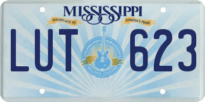 MS license plate LUT623
