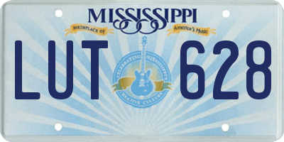 MS license plate LUT628