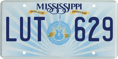 MS license plate LUT629