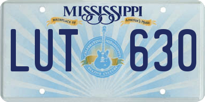 MS license plate LUT630