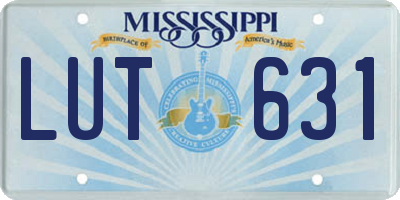 MS license plate LUT631