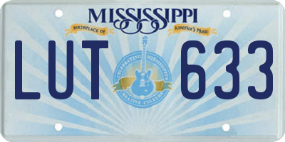 MS license plate LUT633
