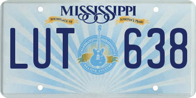 MS license plate LUT638