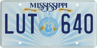 MS license plate LUT640