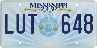 MS license plate LUT648