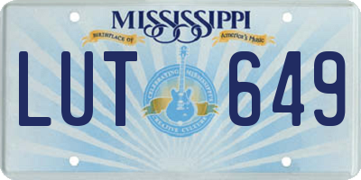 MS license plate LUT649