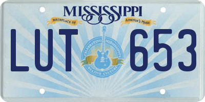 MS license plate LUT653