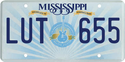 MS license plate LUT655