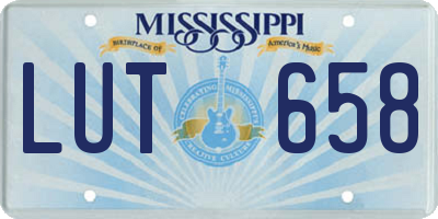 MS license plate LUT658