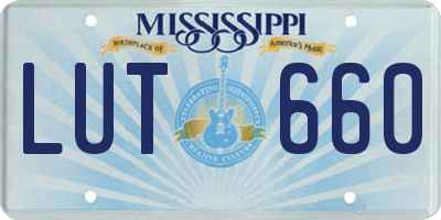 MS license plate LUT660