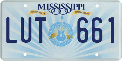 MS license plate LUT661