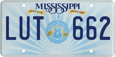 MS license plate LUT662