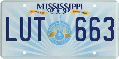 MS license plate LUT663